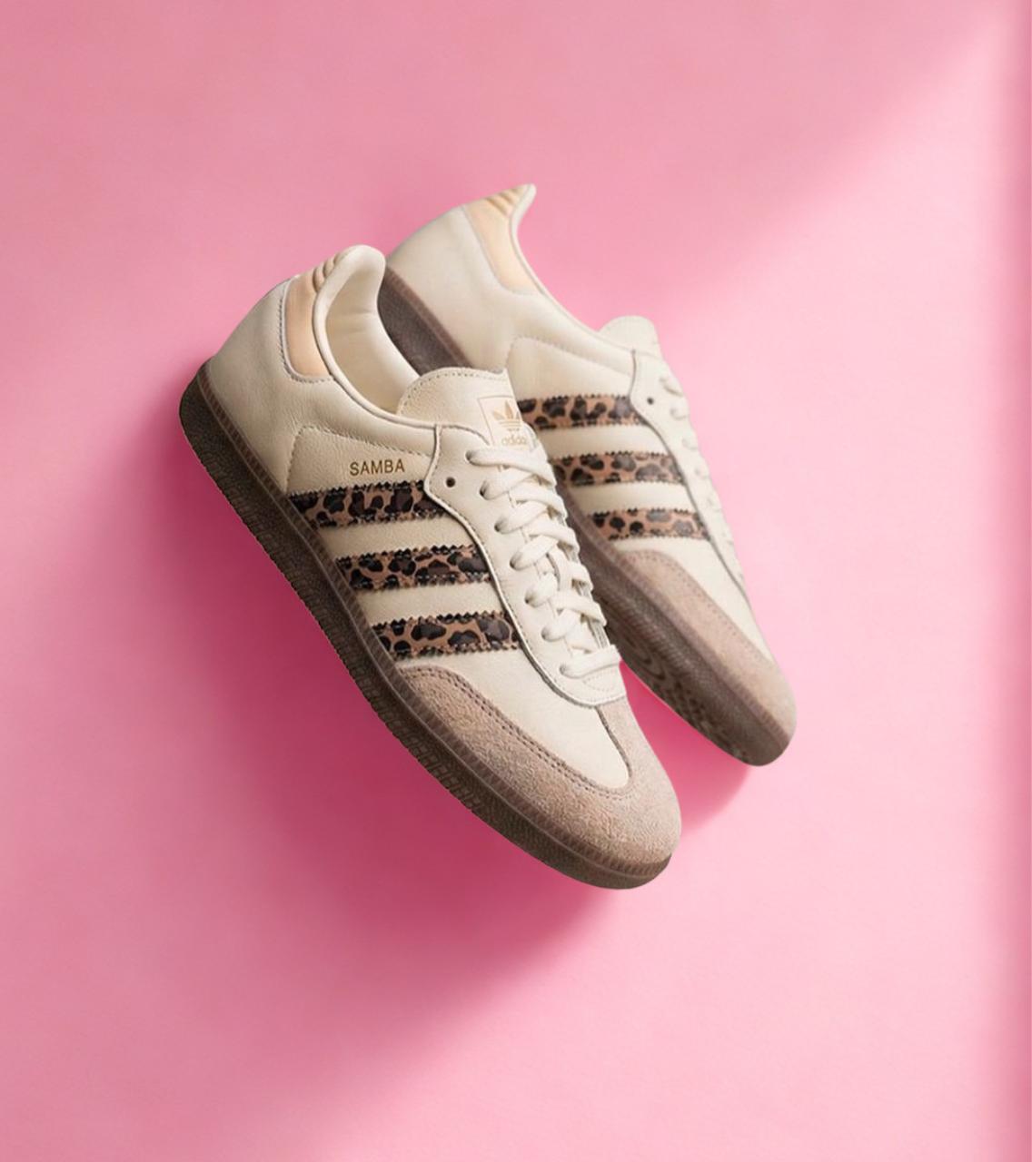 Adidas Samba OG - Beige With Leopard Print